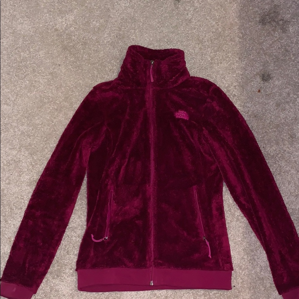 pink north face zip up